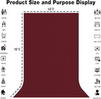 6x9FT Burgundy Red Screen Backdrop for Photography Photo Booth Wine Red Backdrop for Photoshoot Background