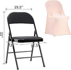 Peomeise Stretch Spandex Folding Chair Cover for Wedding Party Dining Banquet Event (Blush Pink,25pcs)