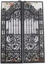 Black Gate Invitation Castle Laser Cut Card For Wedding Engagement Mermaid Birthday Party 25 Sets (black, 4.9"x7.1")