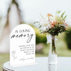In Loving Memory Wedding Sign, In Memory Wedding Sign for Engagement Bridal Shower Decor fo Ceremony Reception Party, Weddings Table White Acrylic Sign