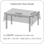 maxmill Rectangle Linen Textured Tablecloth Waterproof Spillproof Wrinkle Free Washable Fabric Table Cloth Kitchen Dining Tabletop Decoration Table Cover for Holiday Party, 52 x 70 Inch, Navy Blue