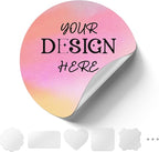 Custom Logo Stickers for Business, Personalised Logo Labels - Any Shape, Waterproof Vinyl Perfect for Branding & Packaging