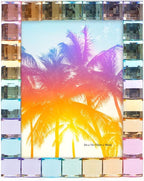 Isaac Jacobs Decorative Sparkling Jewel Picture Frame, Photo Display & Home Décor (5x7, Rainbow)
