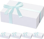 Rinrda 5 Pack Large White Gift Box,13.75"x9"x4.5", Gift Boxes with Magnetic Lids for Presents Closure Gift Packing for Birthday,Christmas, Halloween,Wedding,Bridal Gifts,Mother's Day Gift Packging