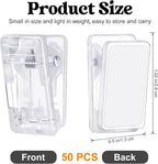 50 Pcs Self Adhesive Clips,Wall Clips for Hanging,Sticky Clips Tapestry Clips Photo Picture Poster Clips Plastic Spring Clips Hanging for Paper Tapestry Hangers Home and Office Christmas Decor(Clear)