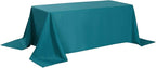 Rectangle Tablecloth 90x156 inch Washable Polyester Fabric Table Cloth for Wedding Party Dining Banquet Decoration（90x156, Teal）