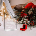 Wedding Mimosa Bar Supplies, Bridal Shower Sign Clear Acrylic Table Sign for Marriage Parties Anniversaries Reception Cafe Hotel Party Bar Business Event
