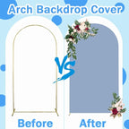 Wedding Arch Cover Dusty Blue Arches Stand Covers 7.2FT Arch-Backdrop-Cover Spandex Arch Covers Stretchy Backdrop for Wall Panels Chiara Back Drop Cover Baby Shower Balloon Party Decorations