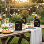 Arch Wedding Table Numbers 1-10 with Stands, 5" X 7" Double Sided Acrylic Wedding Sign Holders, Durable Non-Fading Table Number for Wedding Reception, Events, and Centerpieces