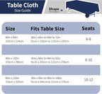 Navy Blue 6 Pack Polyester Table Cloth 60 x 84 Inch, Rectangle Tablecloths for 6 Foot Tables Washable Table Cloth for Party Wedding