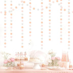 Pink-Silver Peach Birthday Party-Decorations Streamers - 52FT Hanging Paper Garland Banner,Baby Bridal Shower Engagement Anniversary Bachelorette Wedding Graduation Backdrop Decor Hugtmr