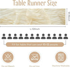 Sioloc 1 Pack Beige Cheesecloth Table Runner Fall Autumn Decor for Home 10ft Table Cloth for Tea Wedding Birthday Party Baby Bridal Shower Halloween Thanksgiving