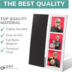 pbf PHOTO BOOTH FRAMES 2x6 Magnetic Picture Frames for Refrigerator | 2 x 6 Clear Magnetic Vinyl Frames for Photo Strips for Fridge (100-Pack)