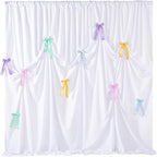White Backdrop Curtain: 5.8×8ft Backdrop DIY Creative Photography Props Background - Shower Party Event Decorations