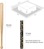 RUSPEPA Wild Flower Wrapping Paper Roll for Women Girls, Mini Roll, Elegant Black Floral Design Gift Wrap Paper Perfect for Birthday, Bridal Shower, Spring, Wedding, Mother's Day, 17 Inch x 16.4 Feet