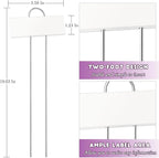 FORUP Metal Plant Labels, 30 Pack Garden Label Markers, Weatherproof Garden Stake Tags, Reusable Planting Gardening Markers, White