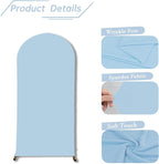 bricia Wedding Arch Backdrop Stand Cover, 5FT Double Sided Stretchy Arch Cover Fitted Wedding Birthday Party Banquet Decoration (Bluemist 60''Lx25.2''W)