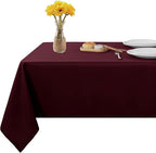 Fitable Square Tablecloth 60x60 inch Tablecloth Stain and Wrinkle Resistant Washable Polyester Table Cloth for Buffet Parties and Camping, Burgundy