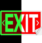 20 Pcs Glow in the Dark Exit Signs for Business 12 x 7 Inch Photoluminescent Signs Stickers for Indoor Outdoor for Business, Office, Warehouse (with Arrows)