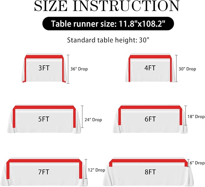 SHEJIZE 20 Pack Red Satin Table Runner 12x108 Inches Long, Bright Silky Smooth Satin Table Runner Table Decor for Wedding Banquet Christmas Prom Event Birthday Party