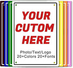 Custom Signs Outdoor Metal,Personalized Street Sign,Create Your Own Sign-Offices、Businesses、Workplaces Address Signs,Indoor and Outdoor Use