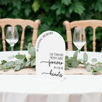 In Loving Memory Wedding Sign Memorial Sign Decor Stuff Acrylic Arch Memory Table Reserved Signs for Wedding Party 7 x 5 Inches