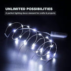 CYLAPEX Pack of 48 Cool White Fairy Lights String Battery Operated Fairy Lights, 3.3ft 20 LEDs Firefly Lights Silver Coated Copper Wire Lights for DIY Decor Christmas Decoration Costume