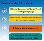 Custom Stickers 70-1000 Personalized Labels for Birthday Party Wedding, Customized Stickers for Business Logo(2-Fancy Frame)