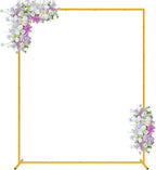 6.6FT x 5.2FT Wedding Arch Backdrop Gold Square Backdrop Stand Metal Balloon Arch Stand Rectangular Frame for Birthday Party Baby Shower Anniversary Decoration