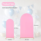 WEERRW Pink Arch Backdrop Cover Set of 2 Spandex Fitted Round Top Chiara Backdrop Stand Stretchy Wedding Covering for Event Birthday Party Banquet Decoration (6FT, 7.2FT)