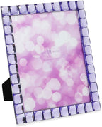Isaac Jacobs Decorative Sparkling Light Purple Jewel Picture Frame, Photo Display & Home Décor (8x10, Light Purple)