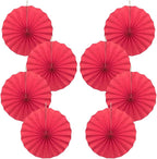 Red Birthday Decorations,DIY Red Paper Fans Hanging Decoration ,Party Supplies Party Fans 12in, Wedding Graduation Events Accessories 30 Color DIY Set （Red）