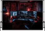 Computer Photo Backdrop Computers Hacker Room Background for Photography Party Room Decorations Photo Booth Props Supplies YUNBSJ007