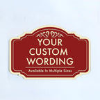 Custom Decorative Outdoor Metal Signs - Personalized Aluminum, Driveway Signs - Waterproof, Made in USA - Design 2 Red Brick, 30x24 In