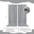 2 Panels Dark Gray Backdrop Curtain, 10 x 7 Feet Background Curtains for Parties, Weddings, Baby Showers, Bachelorette Halloween, Christmas Birthday Party Photoshoot Backdrop Curtains Decorations