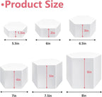 6 Pcs Buffet Risers, Dessert Stands Acrylic, Food Risers for Buffet, Jewelry Showcase, Riser Display Cases， Acrylic Display Base, White