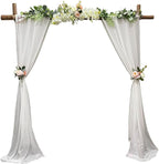 EHLDekol 13ft Ivory Chiffon Table Runner, 29x156 Inches Romantic and Rustic Boho Wedding Runner, Sheer Bridal Party Decorations