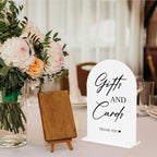 Cards and Gifts Sign for Wedding Acrylic Arch Wedding Bridal Shower Baby Shower Welcome Table Signs for Ceremony and Reception Decor 7 x 5 Inches