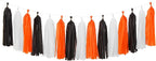 Black-White Orange Halloween Party-Decorations Tassel-Garland - 15pcs Graduation 2025 Supplies Tassels, Birthday Wedding Baby Bridal Shower Decor Panduola