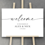 Script Calligraphy Wedding Welcome Signs, Welcome Sign Wedding, Customized Wedding Welcome Sign, Custom Wedding Welcome Sign