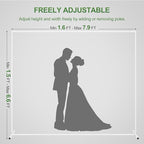 Walensee 7.9FTx6.6FT White Wedding Arch Backdrop Stand, Adjustable Square Metal Arch Frame for Ceremony Party Birthday Baby Shower Bridal AnniversaryGarden Balloon Photo Decoration