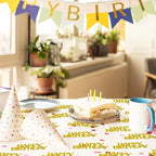Gold Happy Birthday Confetti For Table - Paper Birthday Party Decorations For Men Women Boys Girls, Table Sprinkling Scatter Decoration Party Supplies