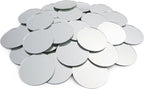 Juvale Glass Mirror Tiles for Crafts - 3 in, Round, Transparent, 50-Pack - Craft Mirrors for DIY & Home Decor