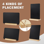 SELEAD Chalk Board Sign Board - 2 Pack 12x16 Inch Decorative Chalkboard with Wooden Stand + Hanging Rope, Table & Wall Decor, Double-Sided Message Menu Food Board for Business, Wedding