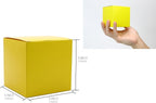 Oletx 25 Pcs Yellow Paper Gift Boxes, Small Candy Treat Boxes Bulk, 3x3x3 inch Gift Box with Lids for Party Favors, Birthday Gifts, Wedding Gifts