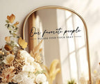 Our Favorite People Decal for Calligraphy Wedding Seating Chart Sign for Vinyl Sign Please Find Your Seat Mirror Vinyl Decal (Black, 17 inches Wide)