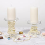 Faux Ivory Pearl Beads Garland - 6mm Christmas Tree Beads 22 Yards Ivory Pearl Strands Spool Pearl String Bead Roll for Wedding Party Christmas Tree Decoration(6mm 22Yards, Ivory)