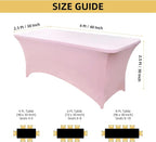 2-Pack 4ft Spandex Table Covers for Rectangular Folding Tables - Wrinkle Resistant Stretch Tight Table Cloths - Ultimate Fitted Table Protector for Parties, Banquet, and Wedding