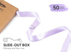 Lavender Satin Ribbon 7/8 Inch x 50 Yards Double-Faced Ribbons for Gift Wrapping Crafts Flower Bouquet Wedding Paper Bows Invitations