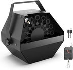 Theefun Bubble Machine: Remote Control 750ML Metal Bubble Blower Wireless USB Plug-in or 4 Batteries Operated High Bubble Output Automatic Bubble Maker for Party Wedding Birthday Indoor Outdoor Use